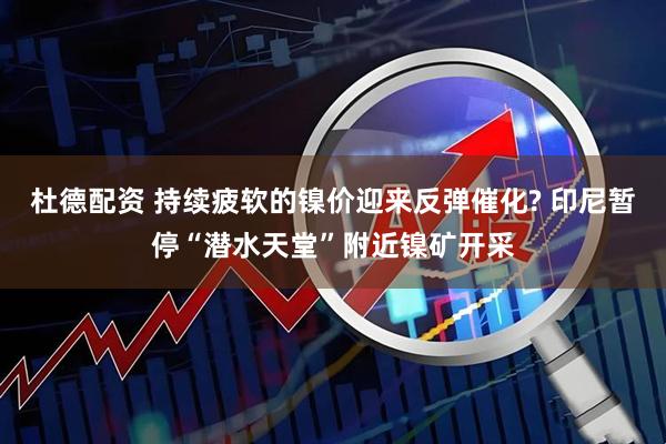 杜德配资 持续疲软的镍价迎来反弹催化? 印尼暂停“潜水天堂”附近镍矿开采