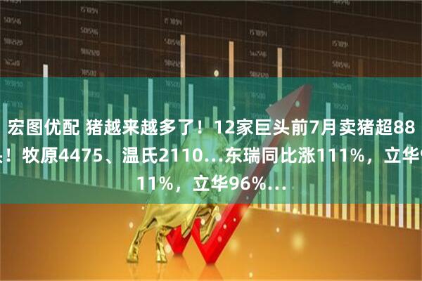 宏图优配 猪越来越多了！12家巨头前7月卖猪超8800万头！牧原4475、温氏2110…东瑞同比涨111%，立华96%…