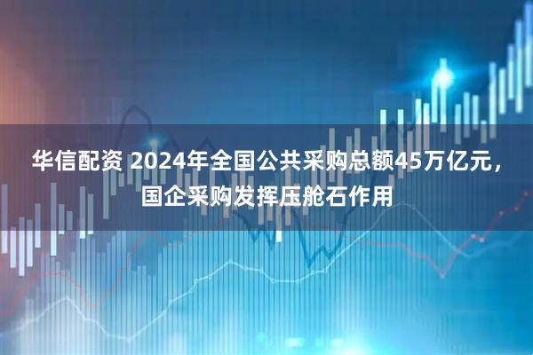 华信配资 2024年全国公共采购总额45万亿元，国企采购发挥压舱石作用
