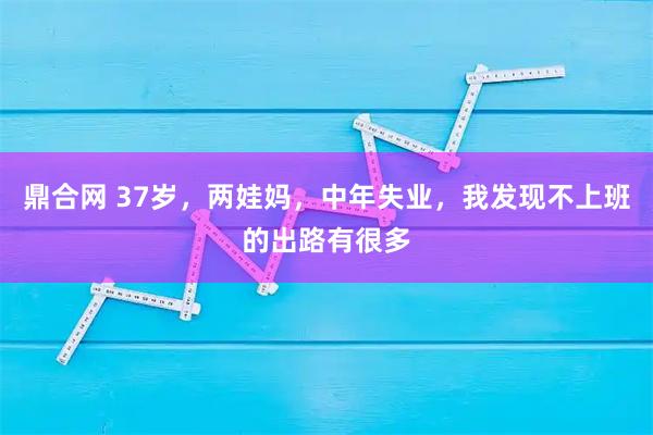 鼎合网 37岁，两娃妈，中年失业，我发现不上班的出路有很多